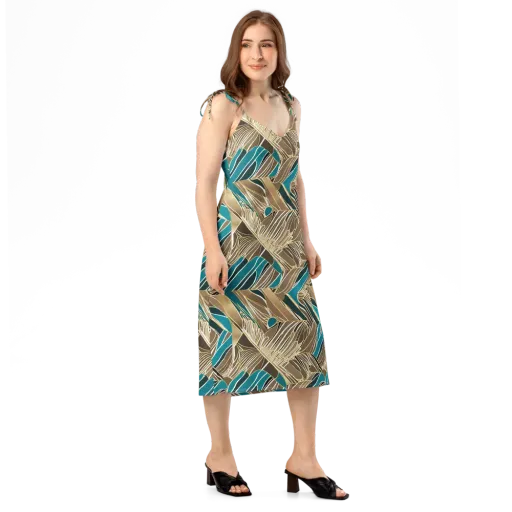 Gilded Frond on a Slip Dress