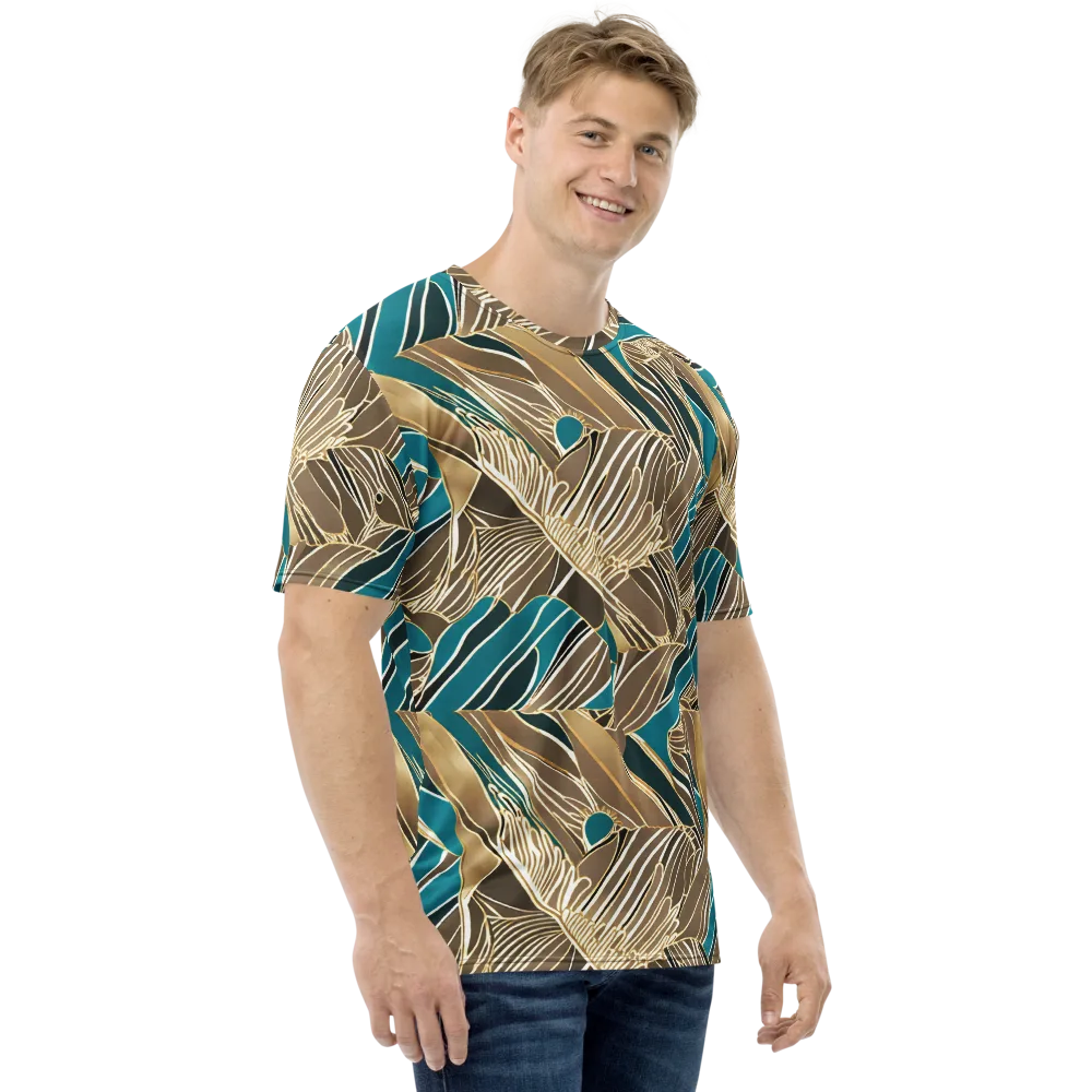 Gilded Frond on Men's Crew Neck T-Shirt — Right