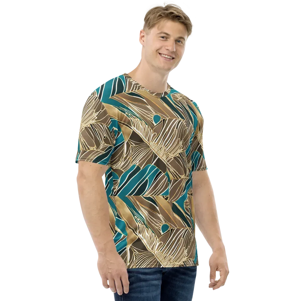 Gilded Frond on Men's Crew Neck T-Shirt — Right
