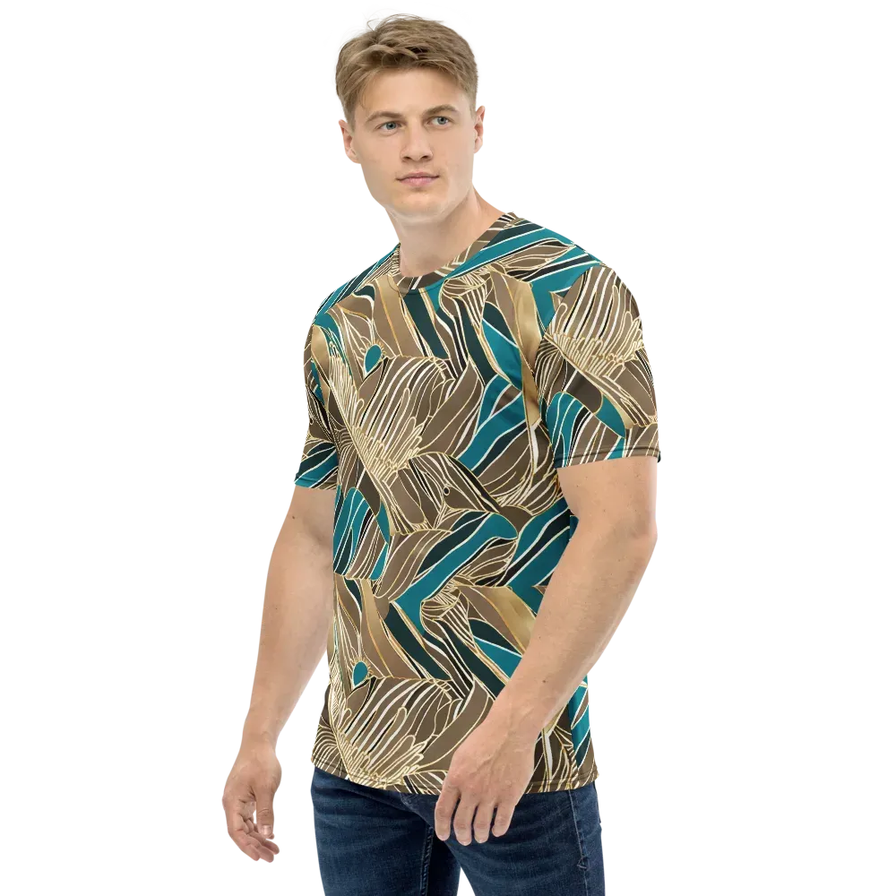 Gilded Frond on Men's Crew Neck T-Shirt — Left