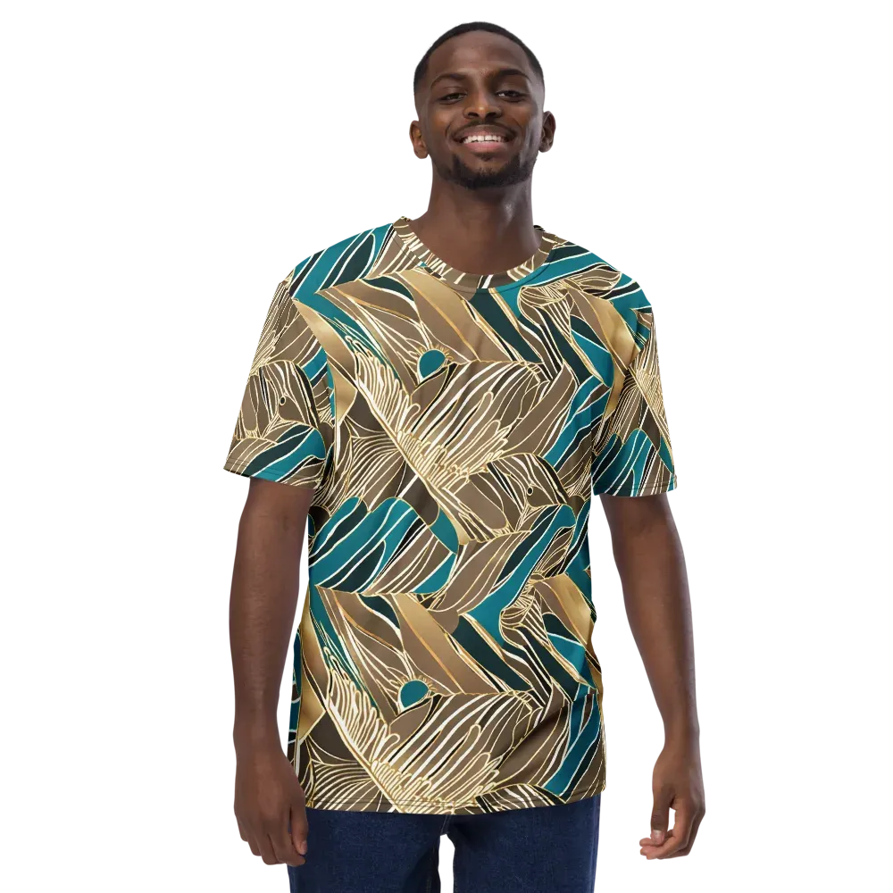 Gilded Frond on Men's Crew Neck T-Shirt — Front