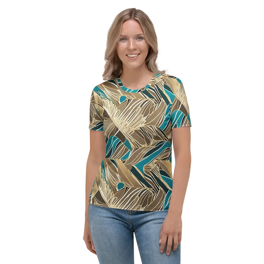 Gilded Frond on Women's Crew Neck T-Shirt — Front