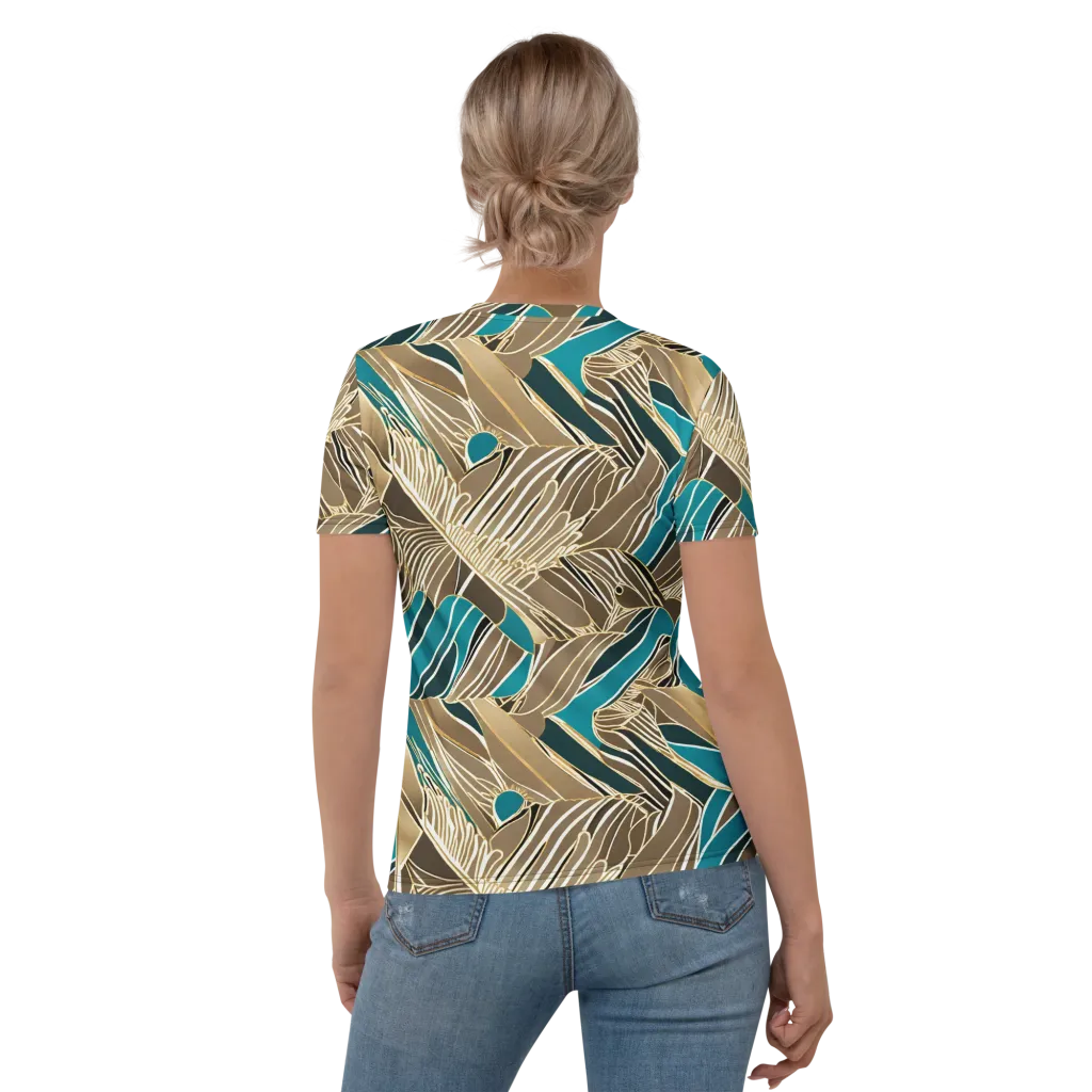 Gilded Frond on Women's Crew Neck T-Shirt — Back