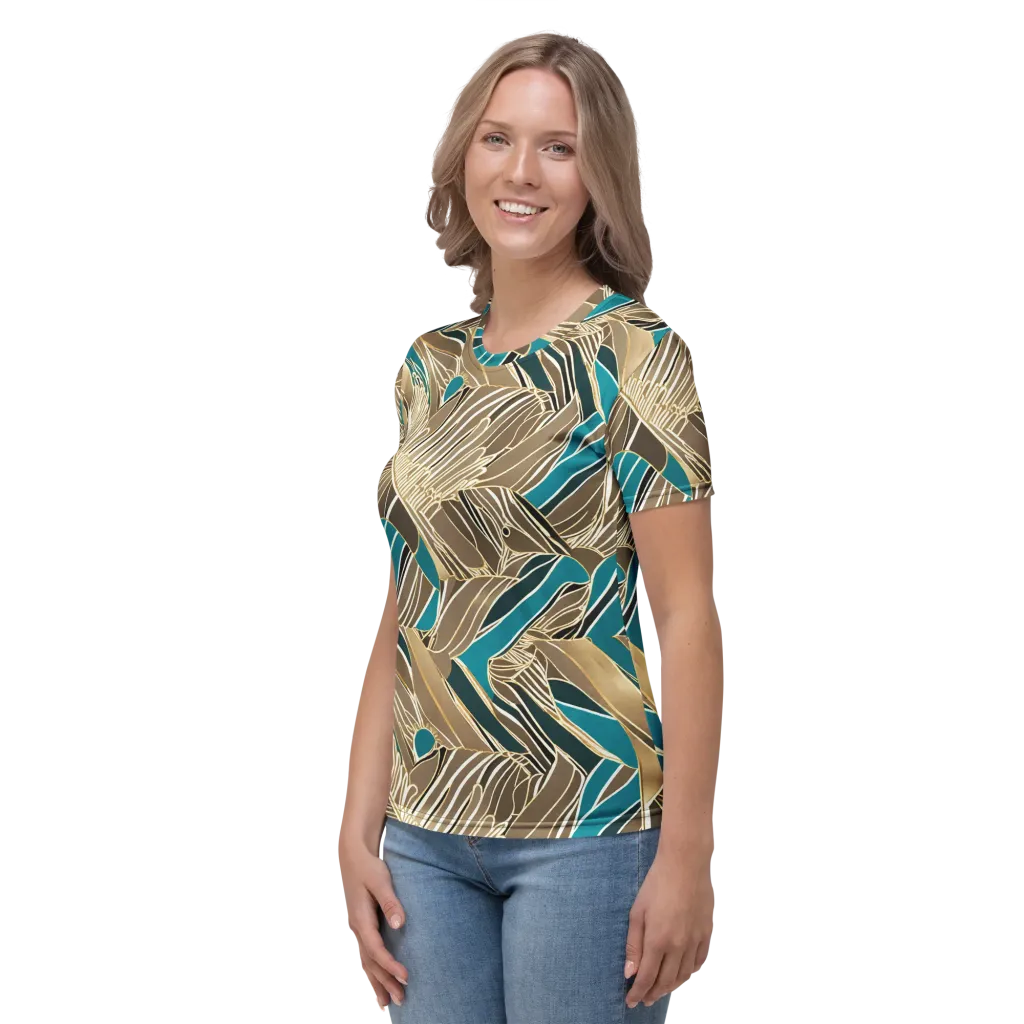 Gilded Frond on Women's Crew Neck T-Shirt — Left