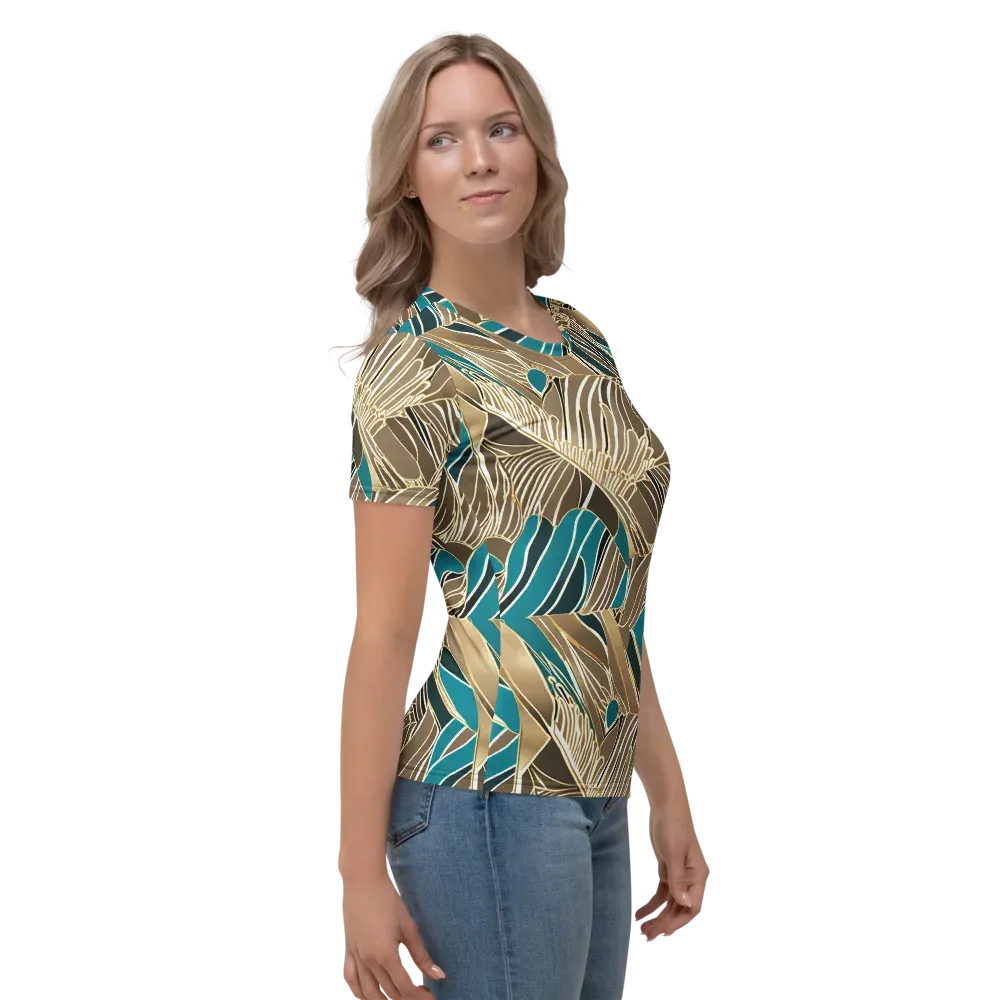 Gilded Frond on Women's Crew Neck T-Shirt — Right