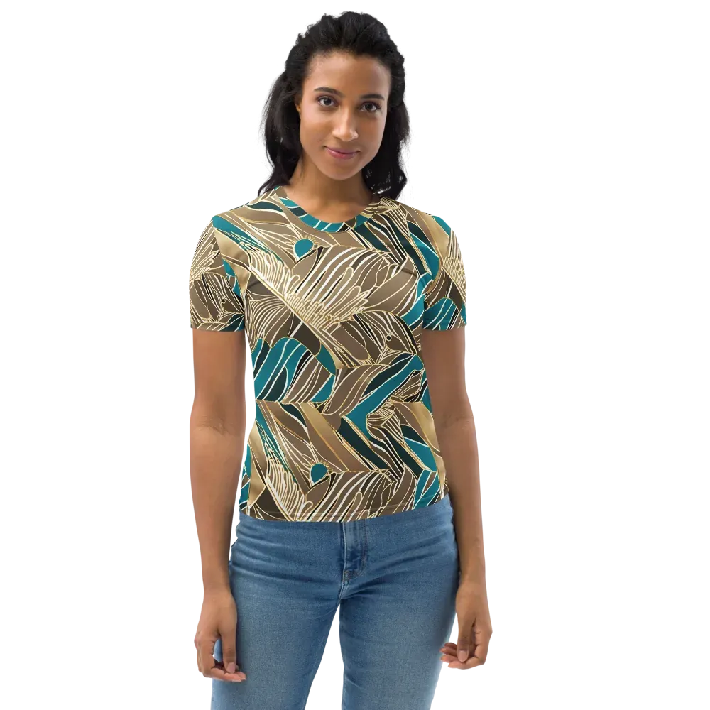 Gilded Frond on Women's Crew Neck T-Shirt — Front