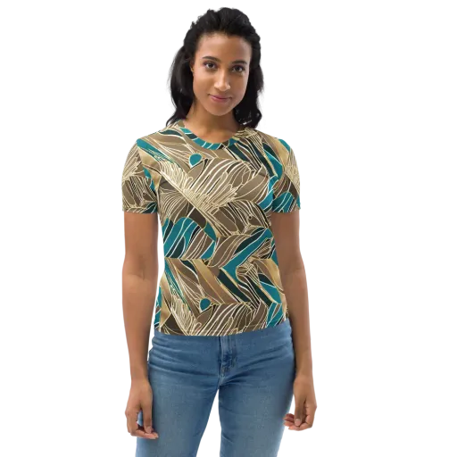 Gilded Frond on a Women's Crew Neck T-Shirt