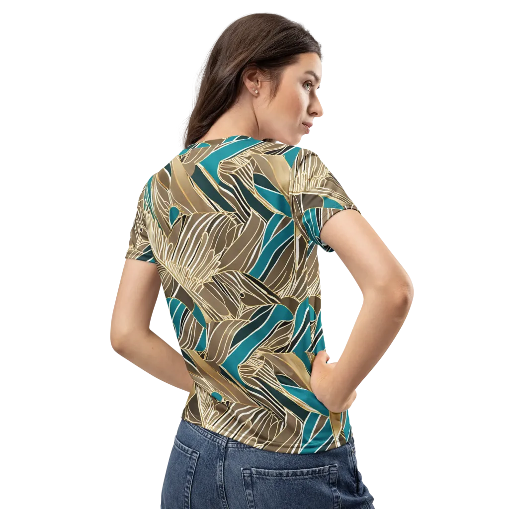 Gilded Frond on Women's Crew Neck T-Shirt — Back