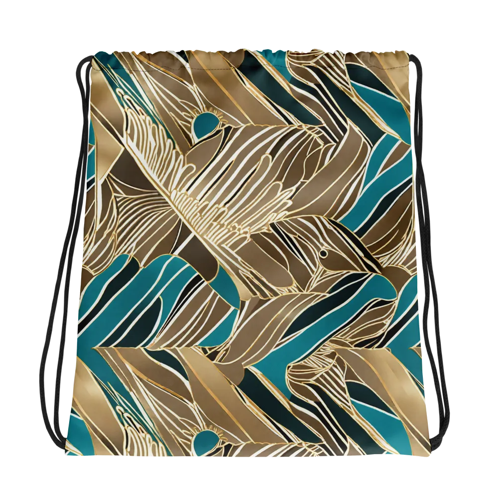 Gilded Frond on Drawstring Bag — Photo