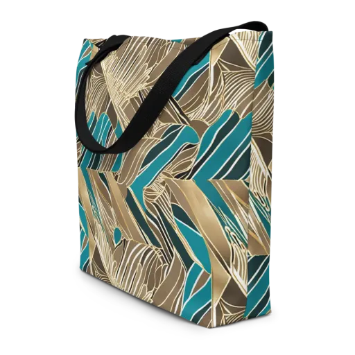 Gilded Frond on a Large Tote Bag W/ Pocket
