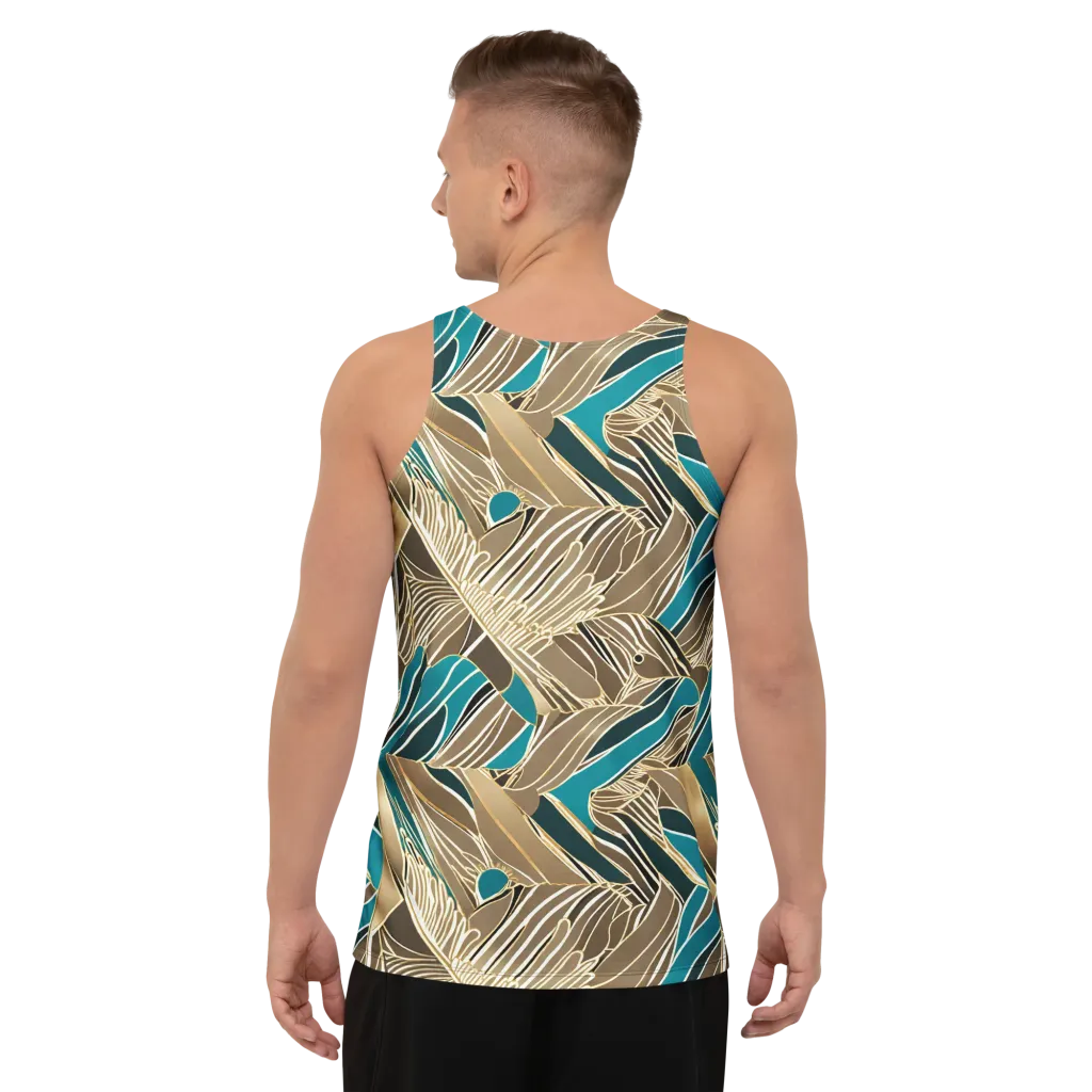 Gilded Frond on Men's Tank Top — Back