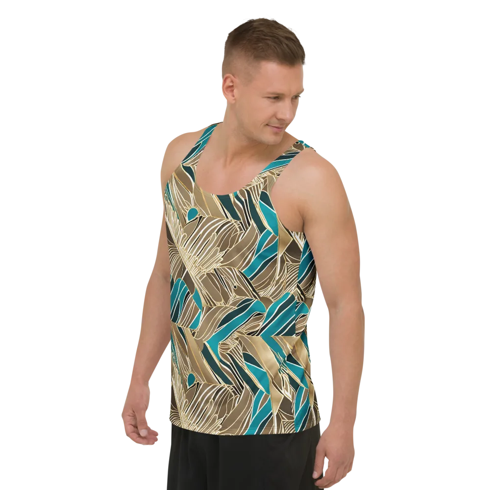 Gilded Frond on Men's Tank Top — Left Front