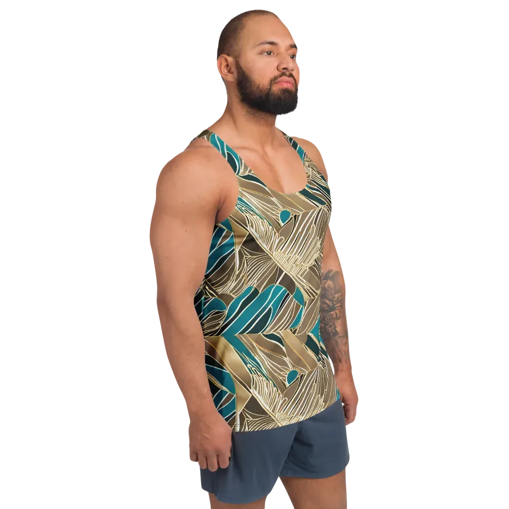 Gilded Frond on Men's Tank Top — Right Front