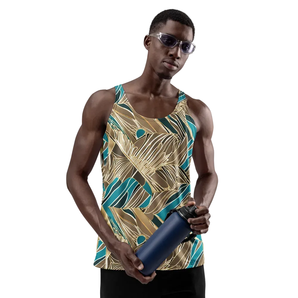 Gilded Frond on Men's Tank Top — Front