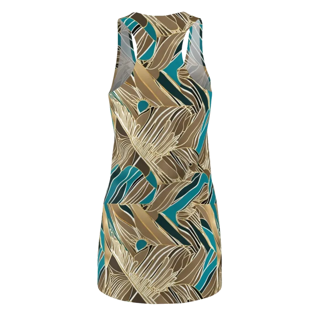 Gilded Frond on Racerback Dress — Back