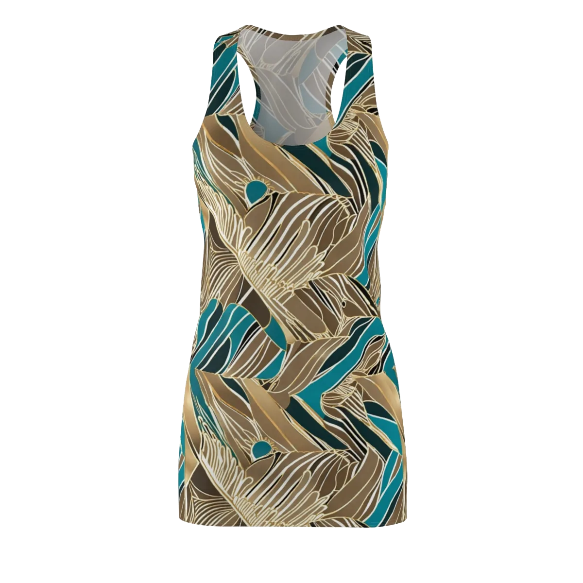 Gilded Frond on Racerback Dress — Front
