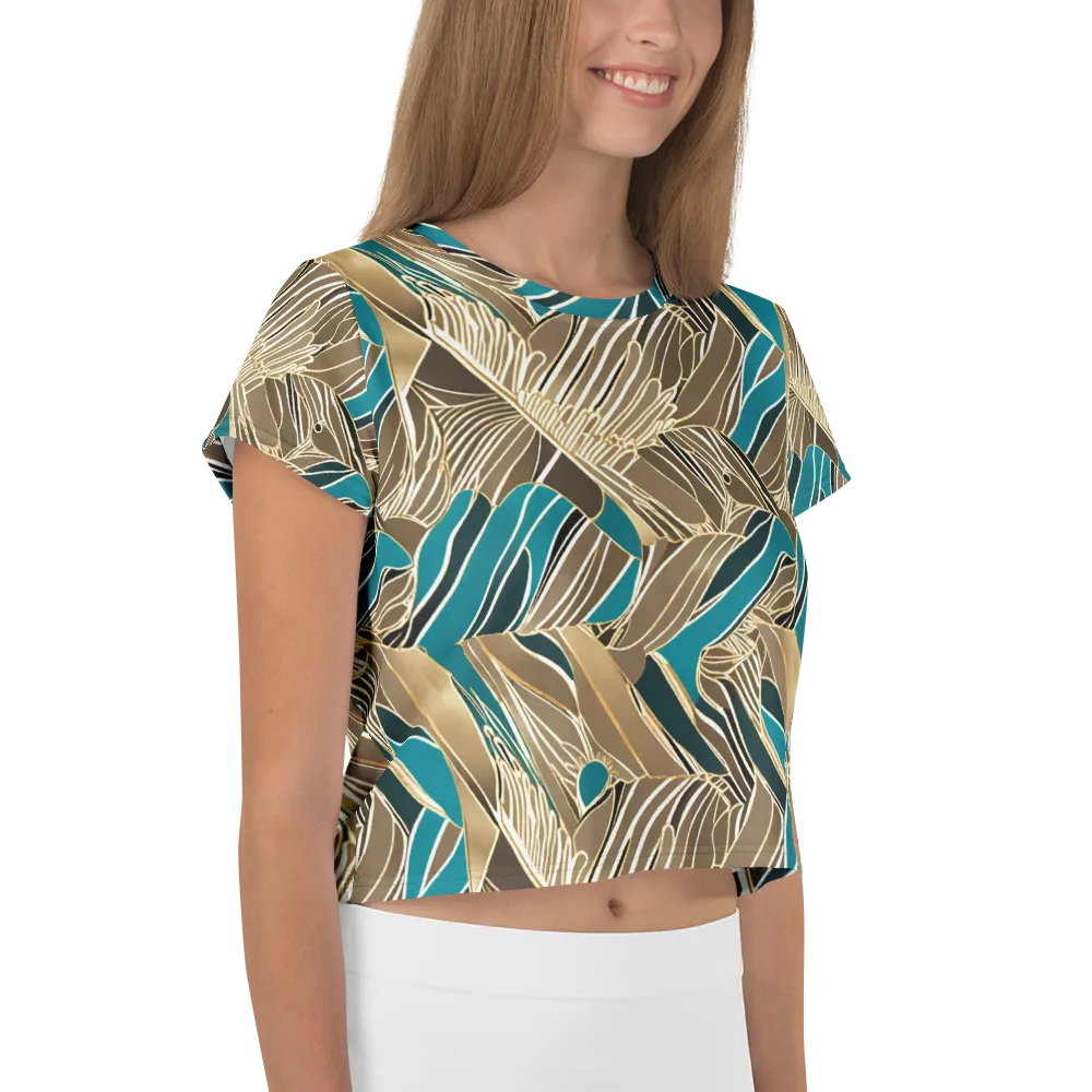 Gilded Frond on Crop Tee — Right