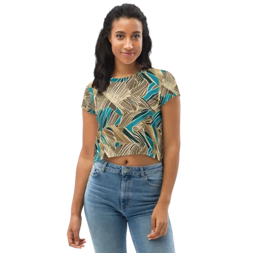 Gilded Frond on a Crop Tee