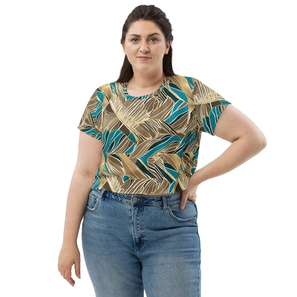Gilded Frond on Crop Tee — Front