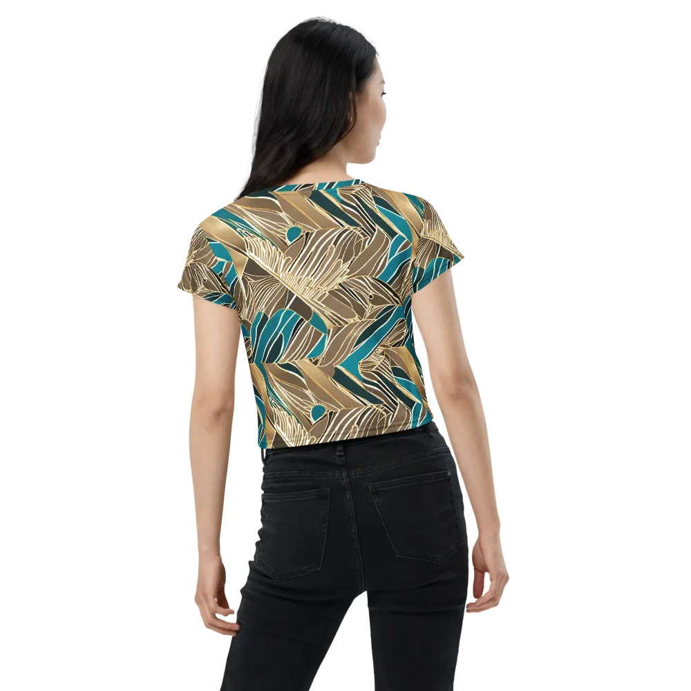 Gilded Frond on Crop Tee — Back