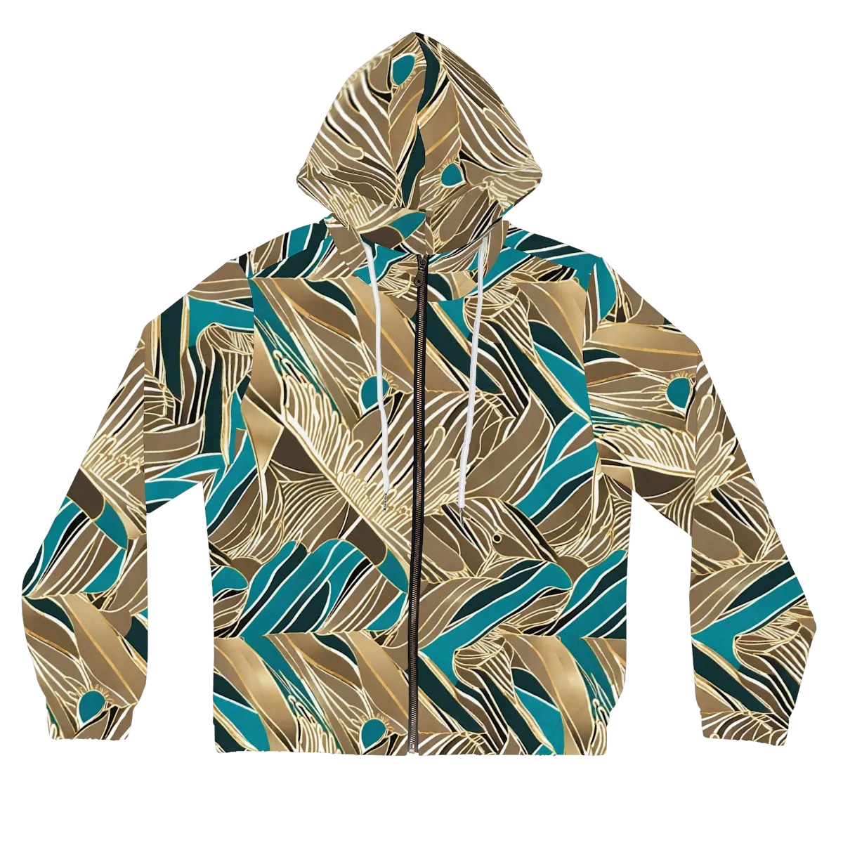 Gilded Frond on Women's Full-Zip Hoodie — Front