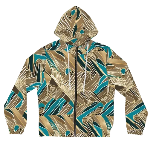 Gilded Frond on a Women's Full-Zip Hoodie