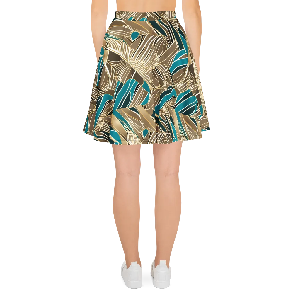 Gilded Frond on Skater Skirt — Back