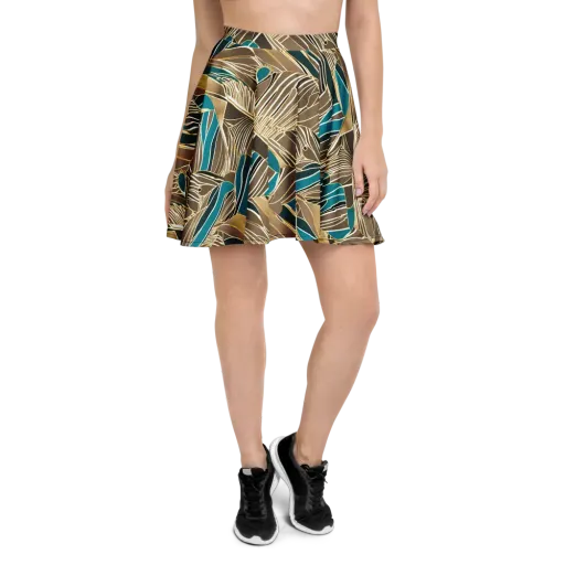 Gilded Frond on a Skater Skirt
