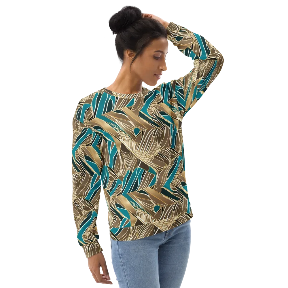 Gilded Frond on Sweatshirt — Right Front