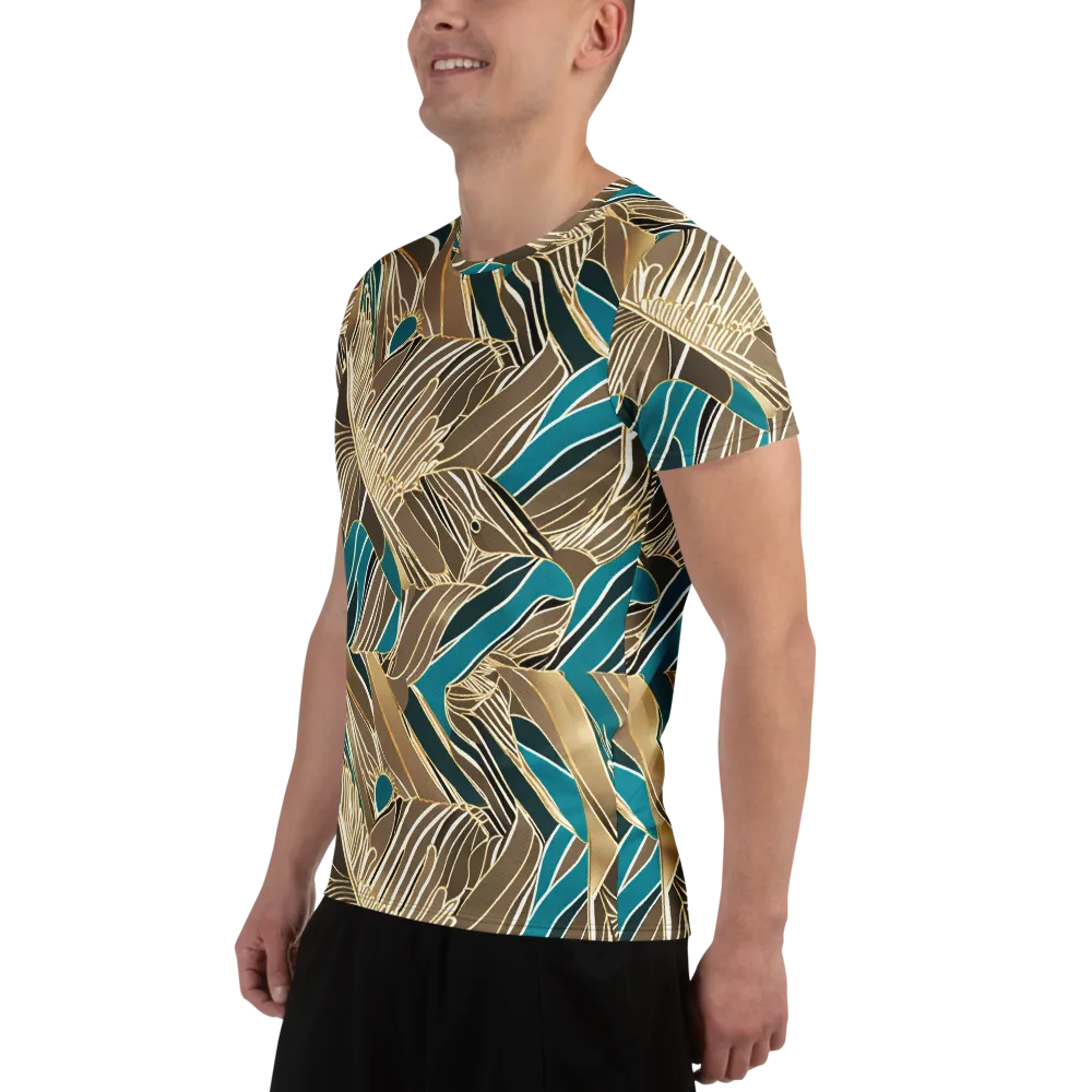 Gilded Frond on Men's Athletic T-Shirt — Left