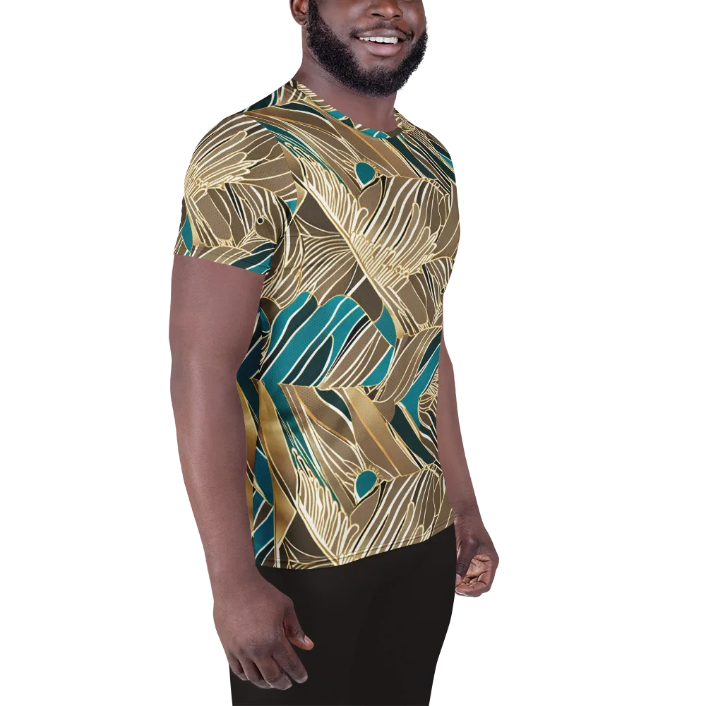 Gilded Frond on Men's Athletic T-Shirt — Right