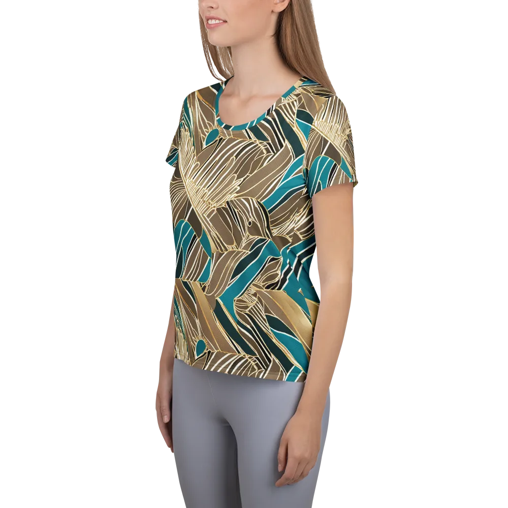 Gilded Frond on Women's Athletic T-Shirt — Left