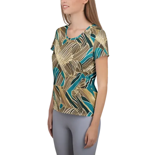 Gilded Frond on a Women's Athletic T-Shirt