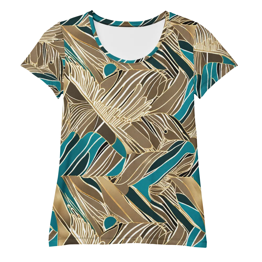 Gilded Frond on Women's Athletic T-Shirt — Front