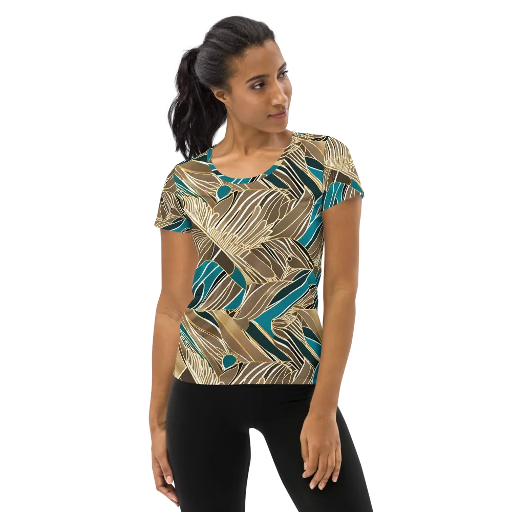Gilded Frond on Women's Athletic T-Shirt — Front