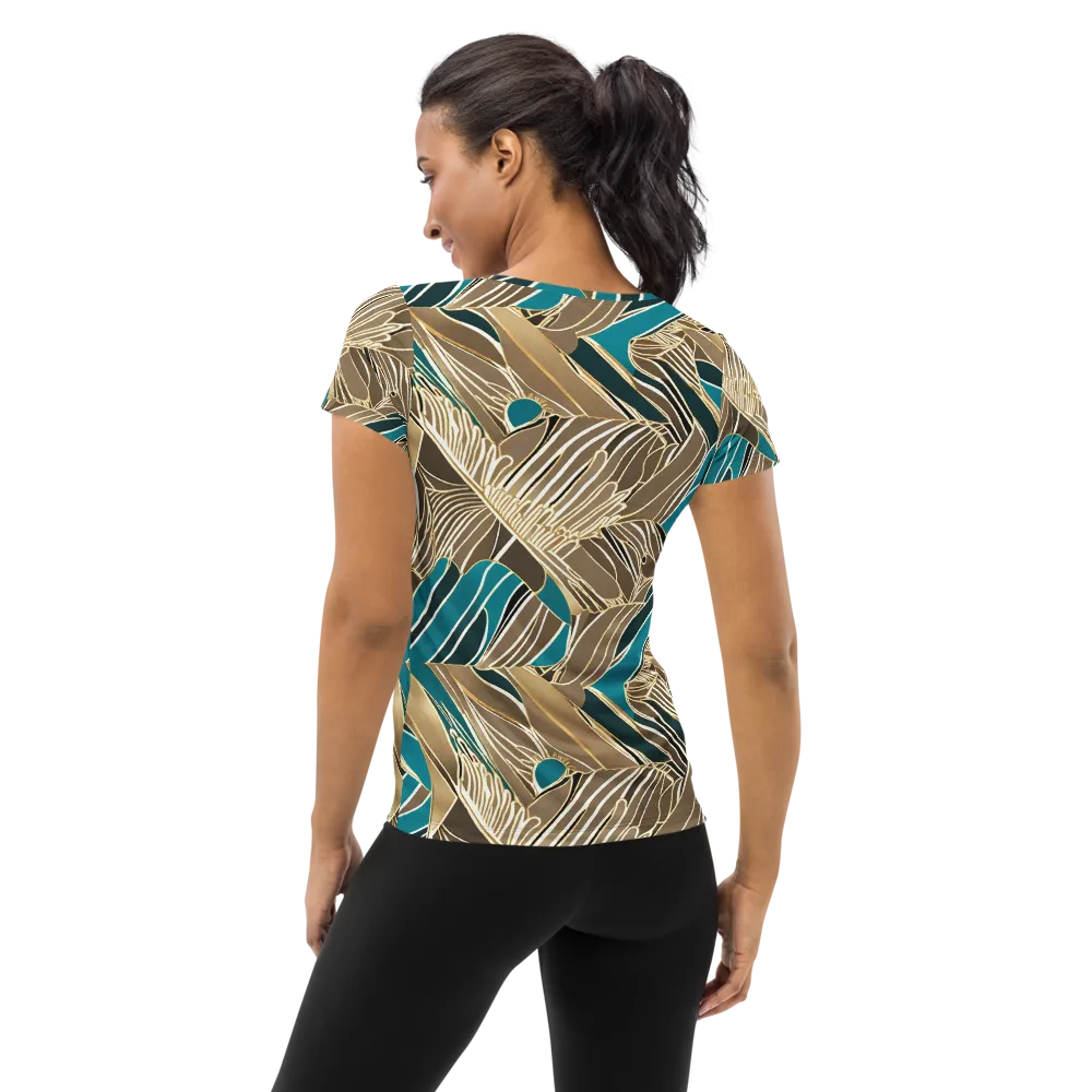 Gilded Frond on Women's Athletic T-Shirt — Back