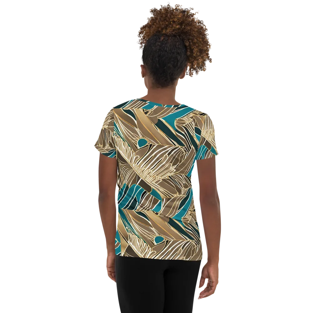Gilded Frond on Women's Athletic T-Shirt — Back