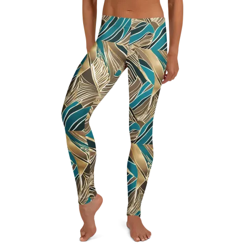 Gilded Frond on a Leggings