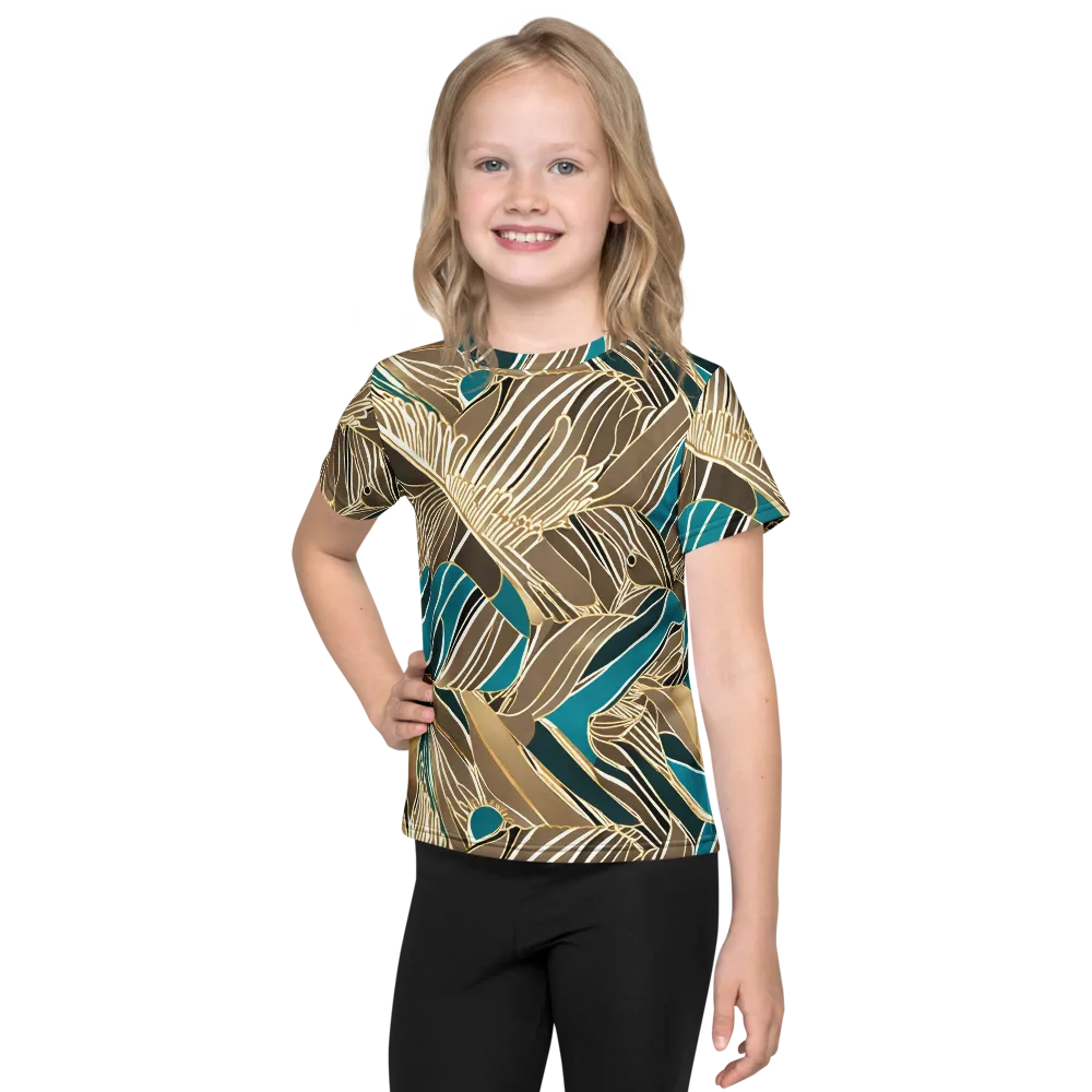 Gilded Frond on Kids Crew Neck T-Shirt — Front