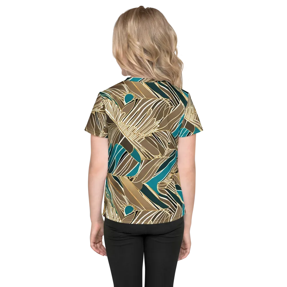 Gilded Frond on Kids Crew Neck T-Shirt — Back