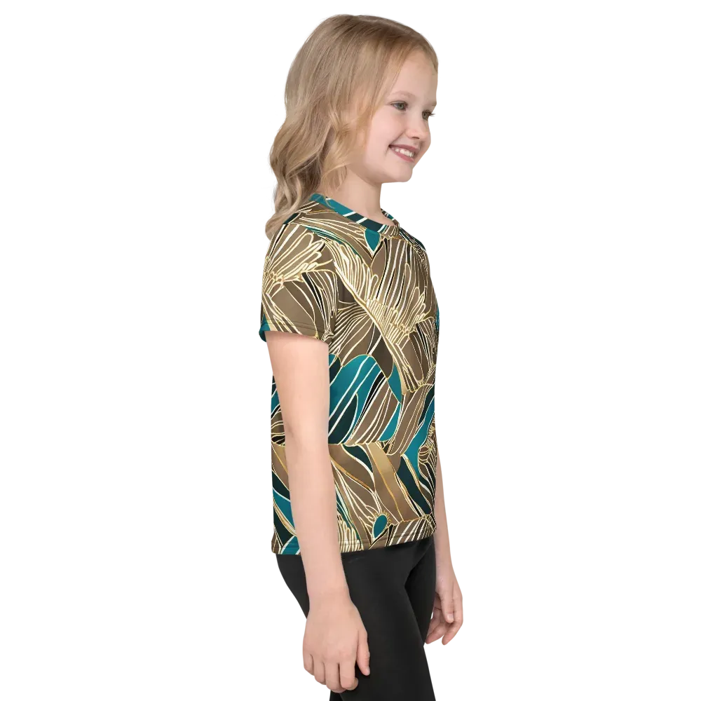 Gilded Frond on Kids Crew Neck T-Shirt — Right