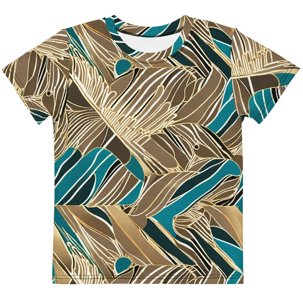 Gilded Frond on Kids Crew Neck T-Shirt — Front