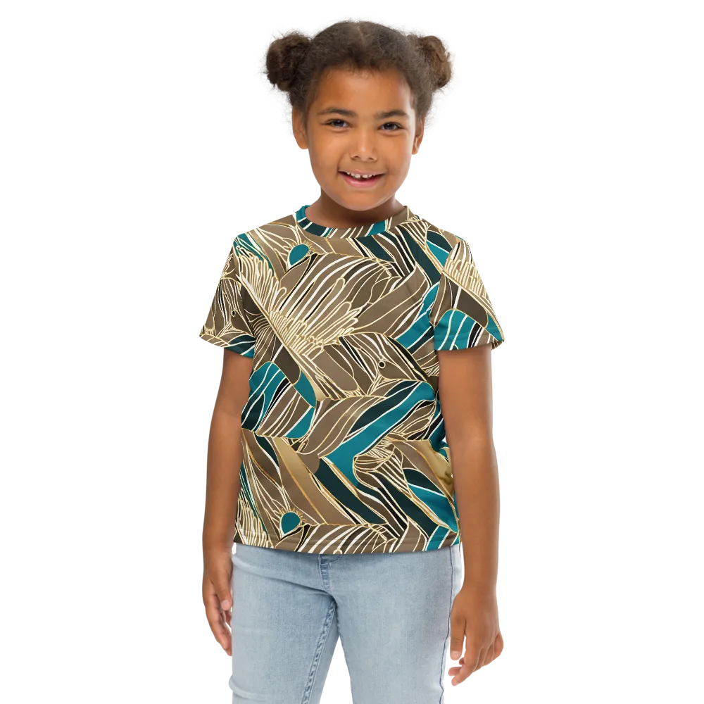 Gilded Frond on Kids Crew Neck T-Shirt — Front