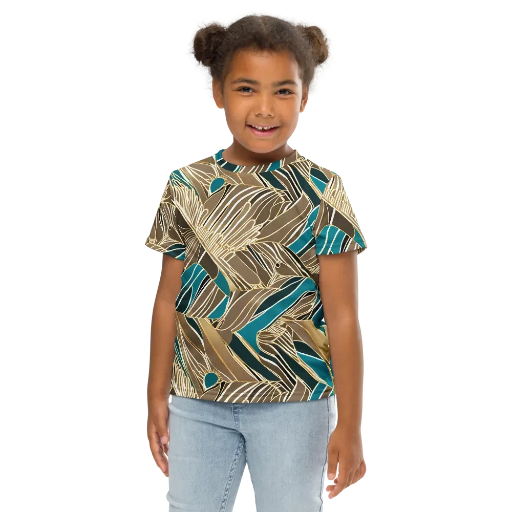 Gilded Frond on Kids Crew Neck T-Shirt — Front