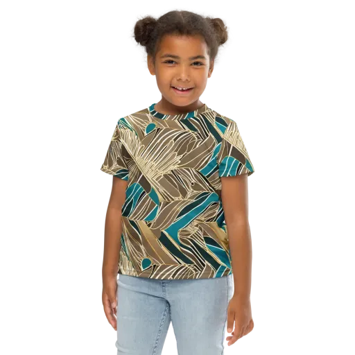 Gilded Frond on a Kids Crew Neck T-Shirt