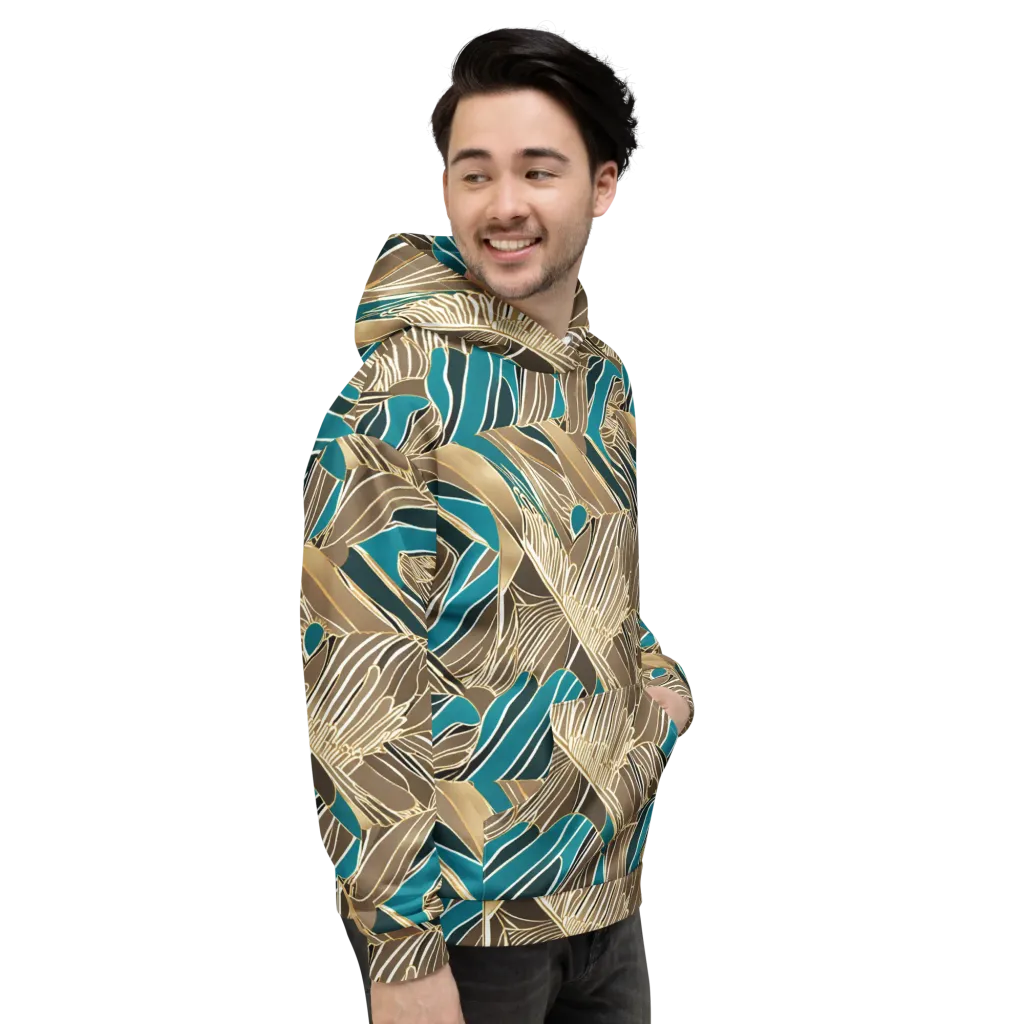 Gilded Frond on Hoodie — Right