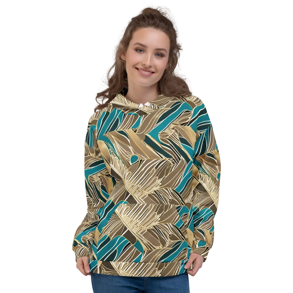 Gilded Frond on Hoodie — Front