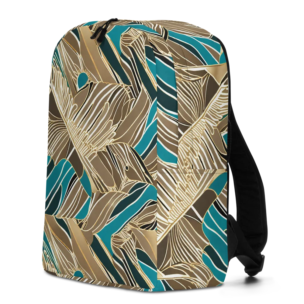 Gilded Frond on Minimalist Backpack — Left