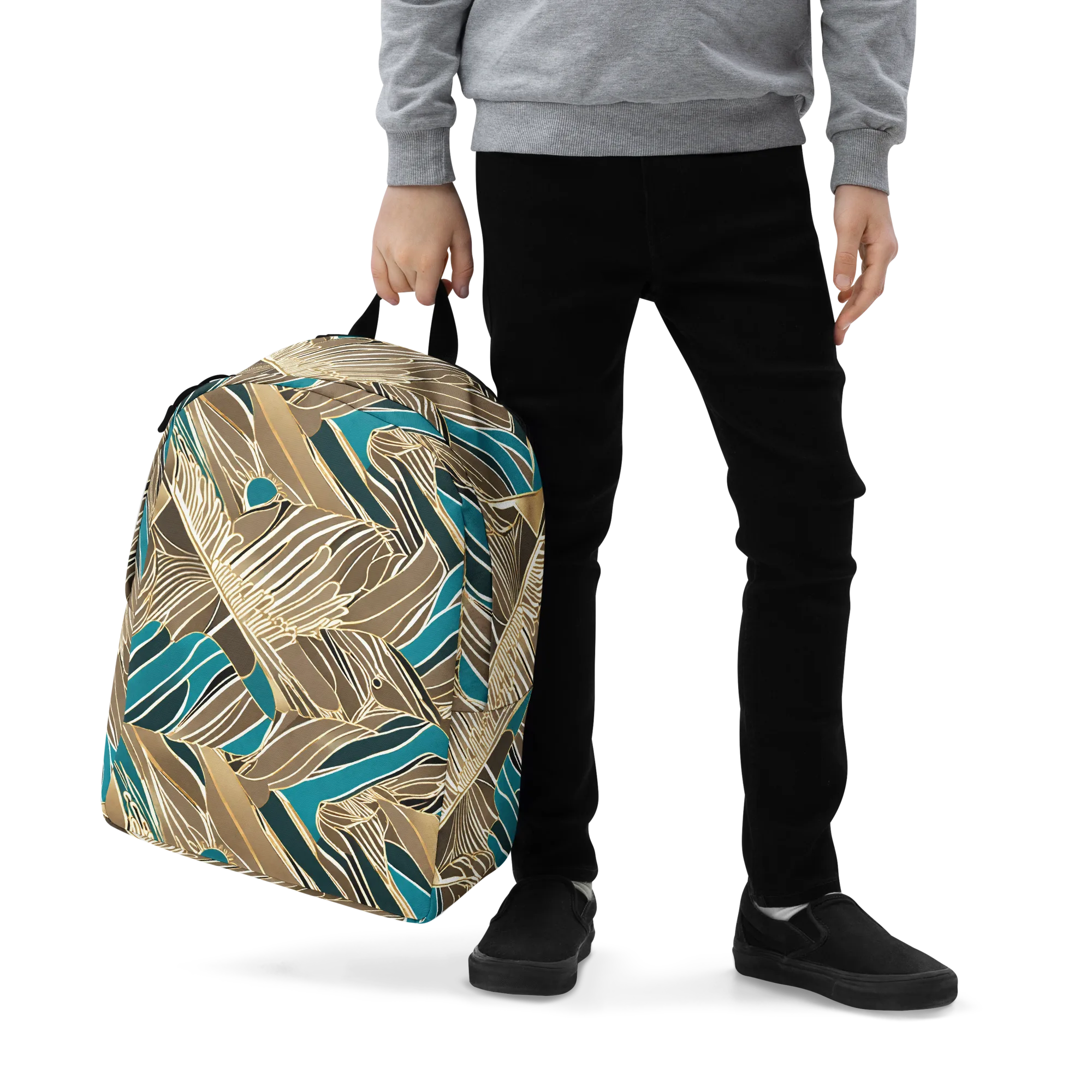 Gilded Frond on Minimalist Backpack — Zoomed-in