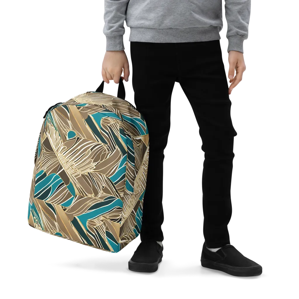 Gilded Frond on Minimalist Backpack — Zoomed-in